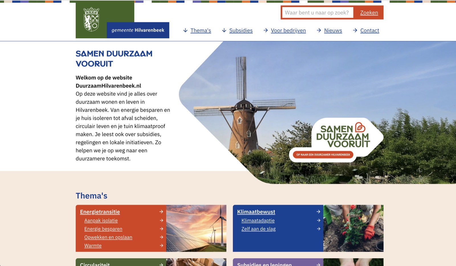 The Duurzaam Hilvarenbeek website