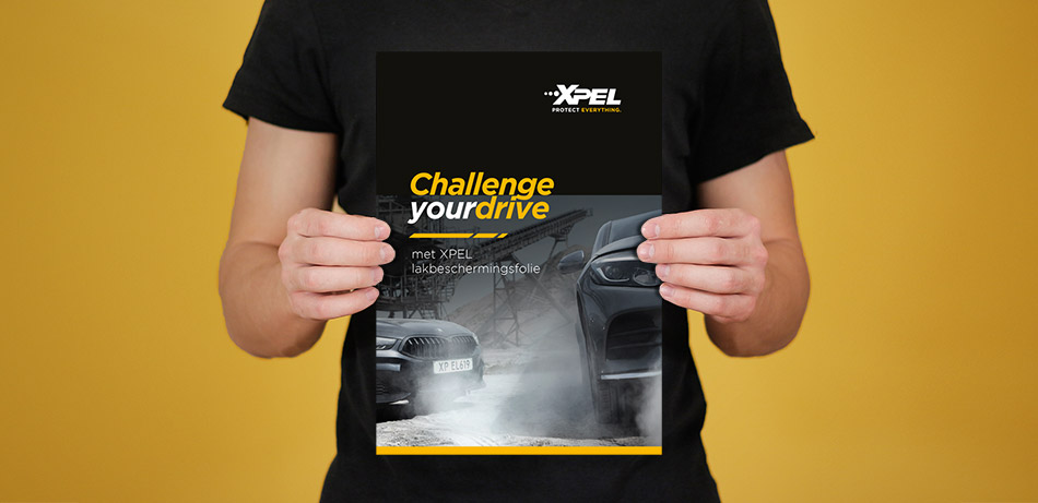 De XPEL-brochure 'No risk' in de huisstijl.
